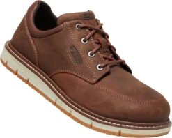 Keen Utility Shoes: Men's 1026707 Gingerbread Off White Aluminum Toe San Jose Oxford Work Shoe