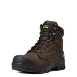 Ariat Boots: Women's 10040405 Dark Brown Steel Toe H20 6" Treadfast Work Boot