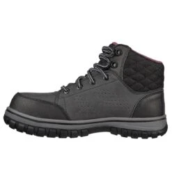 Skechers Work Boots: Women's 108004 BLK Black Composite Toe McColl EH Waterproof Work Boot -Reebok || Puma || Merrell Shop 108004 blk eedit