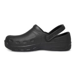 Genuine Grip Shoes: Men's 3900 Black Open Back Slip Resistant Clog