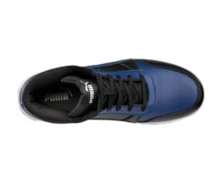 Puma Shoes: Men's 630075 Blue Black Composite Toe Mid Frontcourt Heritage Work Shoe -Reebok || Puma || Merrell Shop 630070 frontcourt blue blk mid top