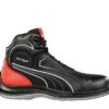 Puma Shoes: Men's 632615 Black Red Composite Toe Mid Touring EH Work Shoe -Reebok || Puma || Merrell Shop 632615 touring black mid single01 web