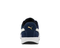 Puma Safety: Men's 640025 Navy Composite-Fiberglass Toe Iconic Suede Low Work Shoe -Reebok || Puma || Merrell Shop 640025 iconic suede navy low back web