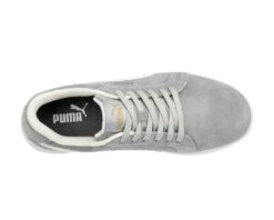 Puma Safety: Men's 640035 Grey Composite-Fiberglass Toe Iconic Suede Low Work Shoe -Reebok || Puma || Merrell Shop 640035 iconic suede grey low top web