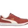 Puma Safety: Men's 640045 Red Composite-Fiberglass Toe Iconic Suede Low Work Shoe -Reebok || Puma || Merrell Shop 640045 iconic suede red low single01 web