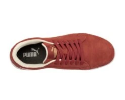 Puma Safety: Men's 640045 Red Composite-Fiberglass Toe Iconic Suede Low Work Shoe -Reebok || Puma || Merrell Shop 640045 iconic suede red low top web