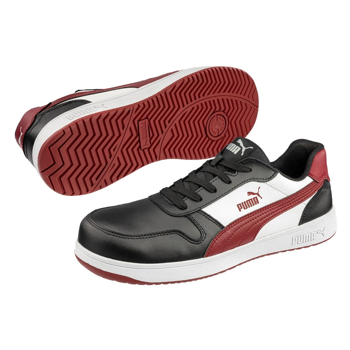 Puma Shoes: Men's 640205 Black Red White Composite Toe Low EH Frontcourt Heritage Work Shoe 5 Puma Shoes: Men's 640205 Black Red White Composite Toe Low EH Frontcourt Heritage Work Shoe - Image 3