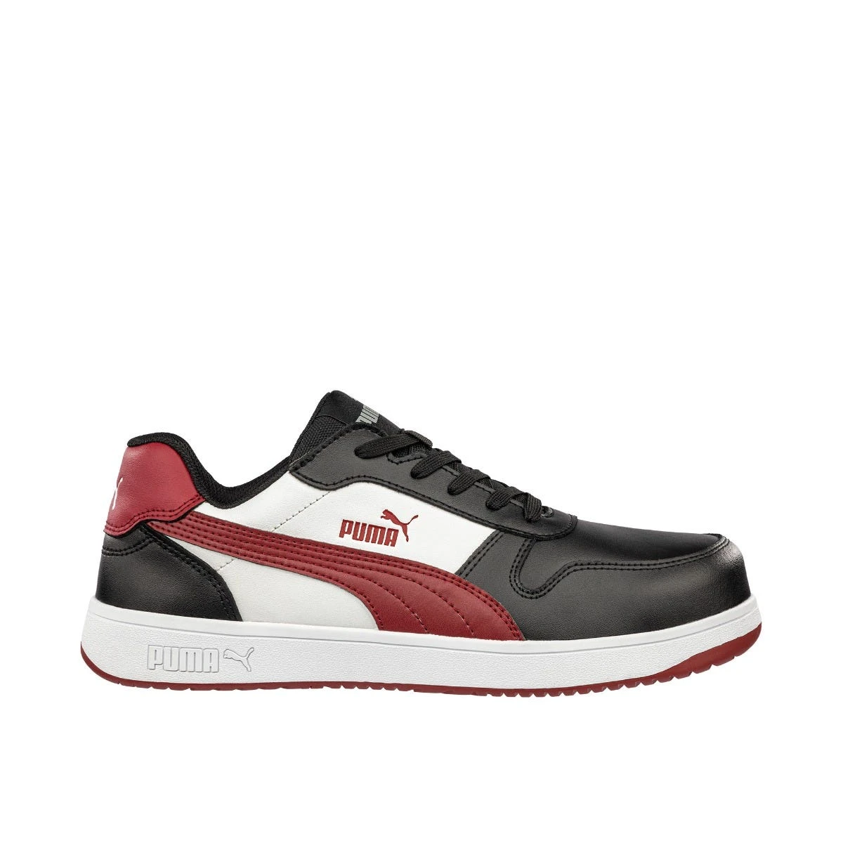 Puma Shoes: Men's 640205 Black Red White Composite Toe Low EH Frontcourt Heritage Work Shoe 3 Puma Shoes: Men's 640205 Black Red White Composite Toe Low EH Frontcourt Heritage Work Shoe
