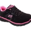 Skechers Shoes: Women's 76553 BKPK Black Pink Synergy-Sandlot Alloy Toe Athletic Shoe -Reebok || Puma || Merrell Shop 76553 bkpk