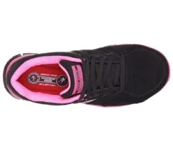 Skechers Shoes: Women's 76553 BKPK Black Pink Synergy-Sandlot Alloy Toe Athletic Shoe -Reebok || Puma || Merrell Shop 76553 bkpk c