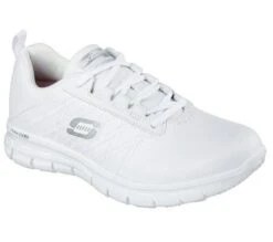 Skechers Shoes: Women's 76576 WHT White Sure Track-Earth Slip Resistant Athletic Shoe -Reebok || Puma || Merrell Shop 76576 wht 500x351 1