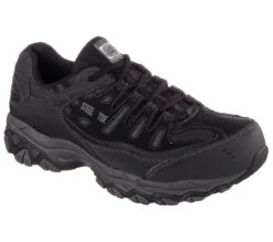 Skechers Shoes: Men's 77055 BKCC Black Charcoal Cankton Steel Toe Athletic Shoe -Reebok || Puma || Merrell Shop 77055 bkcc
