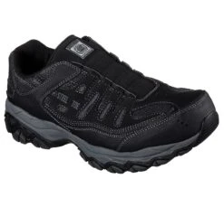 Skechers Shoes: Men's 77161 BLK Black Cankton-Ebbitt Steel Toe Athletic Shoe -Reebok || Puma || Merrell Shop 77161 blk