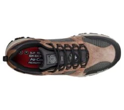 Skechers Shoes: Men's 77183 BRBK Brown Black Greetah Composite Toe Athletic Shoe -Reebok || Puma || Merrell Shop 77183 brbk b