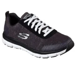 Skechers Shoes: Women's 77217 BKW Black White Comfort Flex Slip Resistant Pro EH Shoe