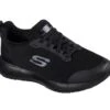 Skechers Shoes: Women's 77222 BLK Black Squad Slip Resistant Athletic Shoe -Reebok || Puma || Merrell Shop 77222 blk b