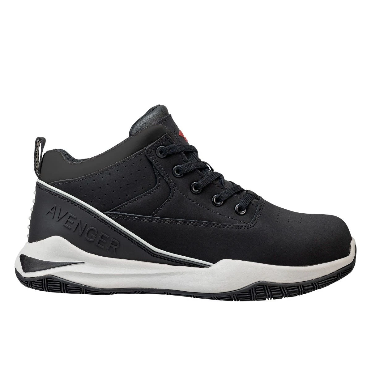 Avenger Shoes: Men's A1000 Black Alloy Toe Reaction Mid EH Slip Resistant Work Shoe 4 Avenger Shoes: Men's A1000 Black Alloy Toe Reaction Mid EH Slip Resistant Work Shoe - Image 2