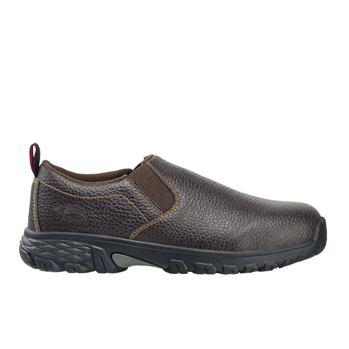 Avenger Shoes: Men's A7000 Flight Brown Alloy Toe Slip On Work Shoes 4 Avenger Shoes: Men's A7000 Flight Brown Alloy Toe Slip On Work Shoes - Image 2