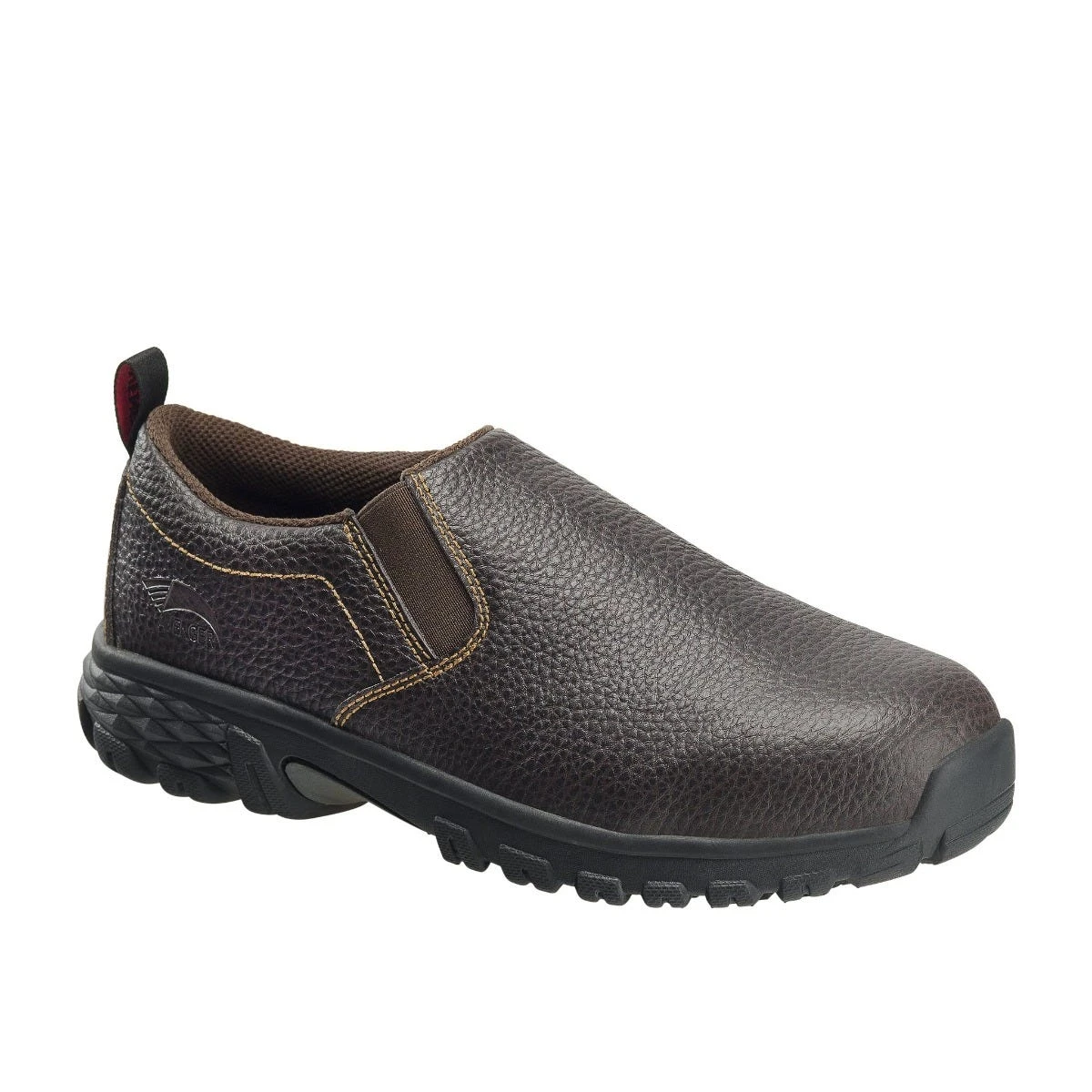 Avenger Shoes: Men's A7000 Flight Brown Alloy Toe Slip On Work Shoes 3 Avenger Shoes: Men's A7000 Flight Brown Alloy Toe Slip On Work Shoes