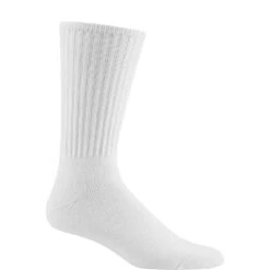 Wigwam Socks: Unisex F1054 051 White USA-Made Volley Crew Socks