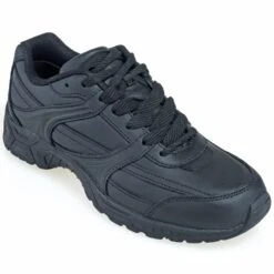 Genuine Grip Shoes: Women's 1110 Black Water-Resistant Slip-Resistant Shoes -Reebok || Puma || Merrell Shop genuine grip 1110 p 01