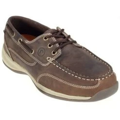 Rockport Works Shoes: Men's Steel Toe EH Leather Boat Shoes RK6736 -Reebok || Puma || Merrell Shop image 75090