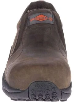 Merrell Shoes: Men's J099319 Brown Jungle Moc Composite Toe Slip Resistant Slip On Work Shoe -Reebok || Puma || Merrell Shop j099319 1