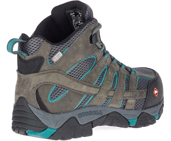 Merrell Boots: Women's J42076 Pewter Teal Moab Vertex Mid Composite Toe Waterproof Work Boot 8 Merrell Boots: Women's J42076 Pewter Teal Moab Vertex Mid Composite Toe Waterproof Work Boot - Image 6