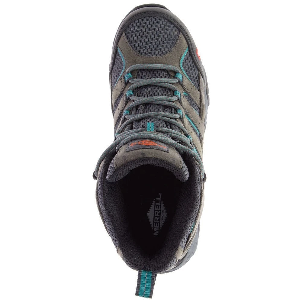 Merrell Boots: Women's J42076 Pewter Teal Moab Vertex Mid Composite Toe Waterproof Work Boot 4 Merrell Boots: Women's J42076 Pewter Teal Moab Vertex Mid Composite Toe Waterproof Work Boot - Image 2