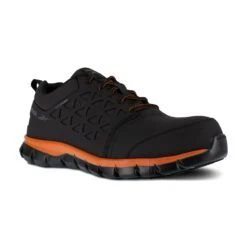 Reebok Shoes: Men's RB4050 Black Orange Sublite Cushion Composite Toe Slip Resistant Athletic Shoe -Reebok || Puma || Merrell Shop reebok rb4050 sublite cushion work 02 1