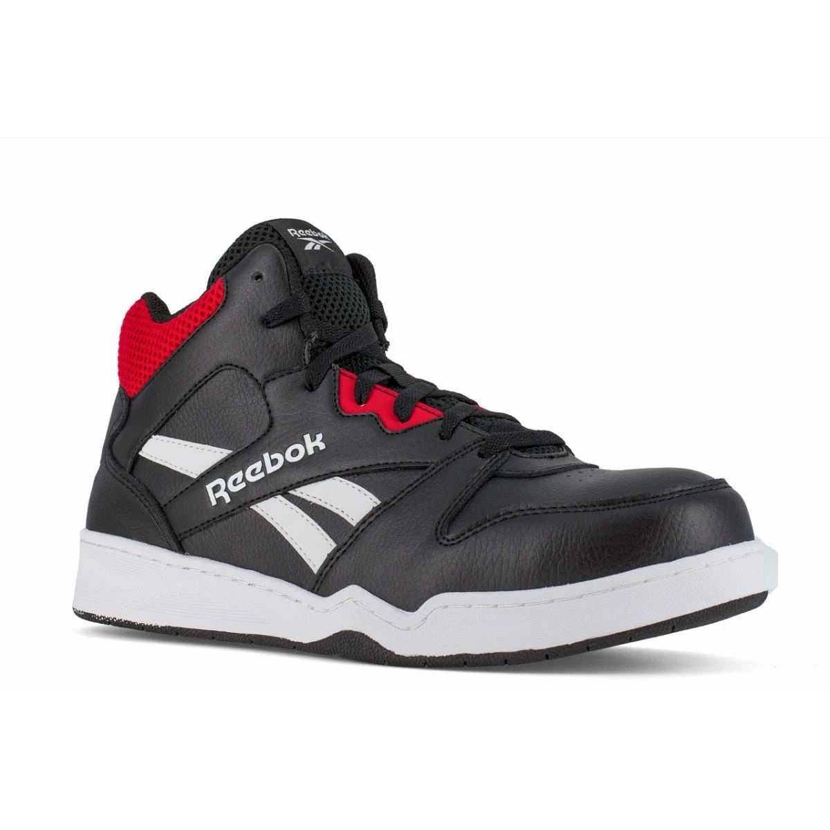 Reebok Shoes: Men's RB4132 Black/Red Composite Toe EH Slip Resistant High Top Work Sneaker 3 Reebok Shoes: Men's RB4132 Black/Red Composite Toe EH Slip Resistant High Top Work Sneaker
