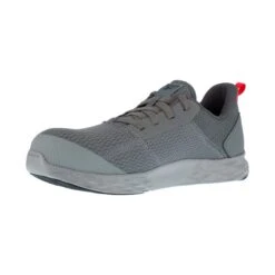 Reebok Shoes: Men's RB4671 Grey Astroride Strike EH Composite Toe Slip Resistant Athletic Shoe -Reebok || Puma || Merrell Shop reebok rb4671 astroride strike work 03