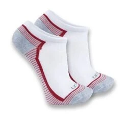 Gordini Carhartt Force Socks: Women's SL6403W WHT White Midweight Low Cut 3-Pack Socks