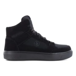 Volcom Shoes: Men's VM30244 Triple Black Composite Toe Evolve EH Slip Resistant Skate Inspired Work High Top -Reebok || Puma || Merrell Shop volcom vm30244 vm30244f evolve 01