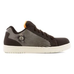 Volcom Shoes: Men's VM30507 Dark Brown Khaki Composite Toe Stone Op Art Skate Inspired Work Shoe -Reebok || Puma || Merrell Shop volcom vm30507 stone op art 01 1