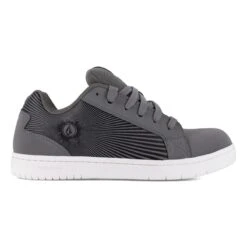 Volcom Shoes: Men's VM30592 Dark Grey Charcoal Grey Composite Toe Stone Op Art EH Skate Inspired Work Shoe -Reebok || Puma || Merrell Shop volcom vm30592 stone op art 01