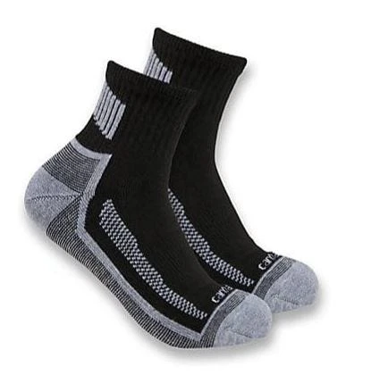 Gordini Carhartt Force Socks: Men's SQ5283M BLK Black Midweight Quarter 3-Pack Socks 3 Gordini Carhartt Force Socks: Men's SQ5283M BLK Black Midweight Quarter 3-Pack Socks
