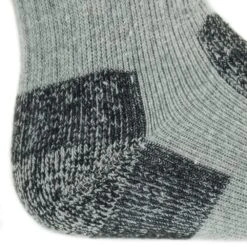 Working Person's Store USA-Made Steel Toe 8766 Grey 2-Pack Crew Socks -Reebok || Puma || Merrell Shop wps 8766 gy h 01