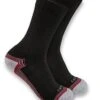 Gordini Carhartt Force Socks: Women's SC6423W BLK Black Midweight Crew 3-Pack Socks