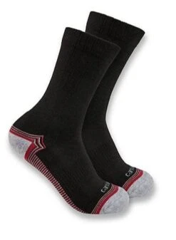 Gordini Carhartt Force Socks: Women's SC6423W BLK Black Midweight Crew 3-Pack Socks